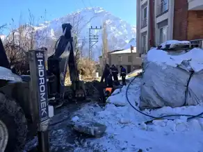 Hakkari'de Kış Şartlarına Rağmen Altyapı Çalışmaları